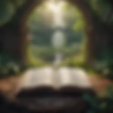 A Gateway to Self-Discovery An open book surrounded by nature
