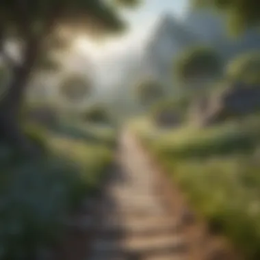Pathway to Inner Peace A serene landscape symbolizing peace