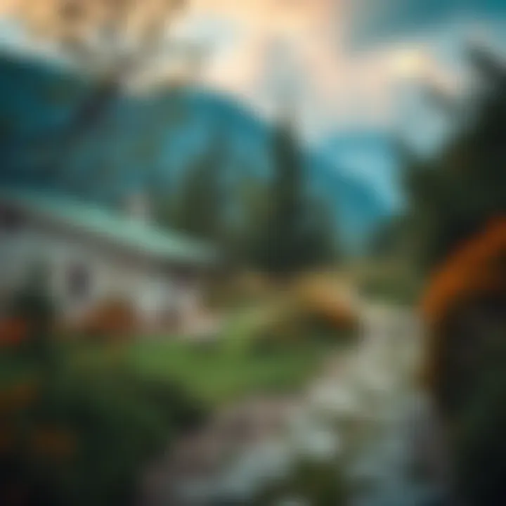 Tranquil Pathway to Inner Peace A serene landscape symbolizing tranquility and peace