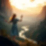 A serene landscape symbolizing bravery and strength