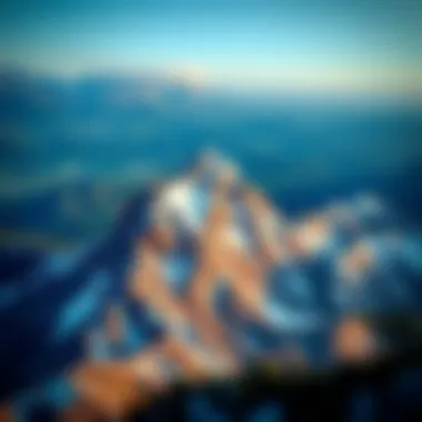 Reaching New Heights A mountain peak symbolizing the heights of courage