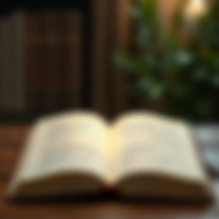 An open book with quotes illustrated in a creative design