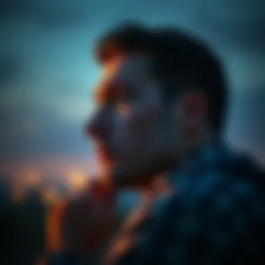 A thoughtful person gazing into the distance, pondering life