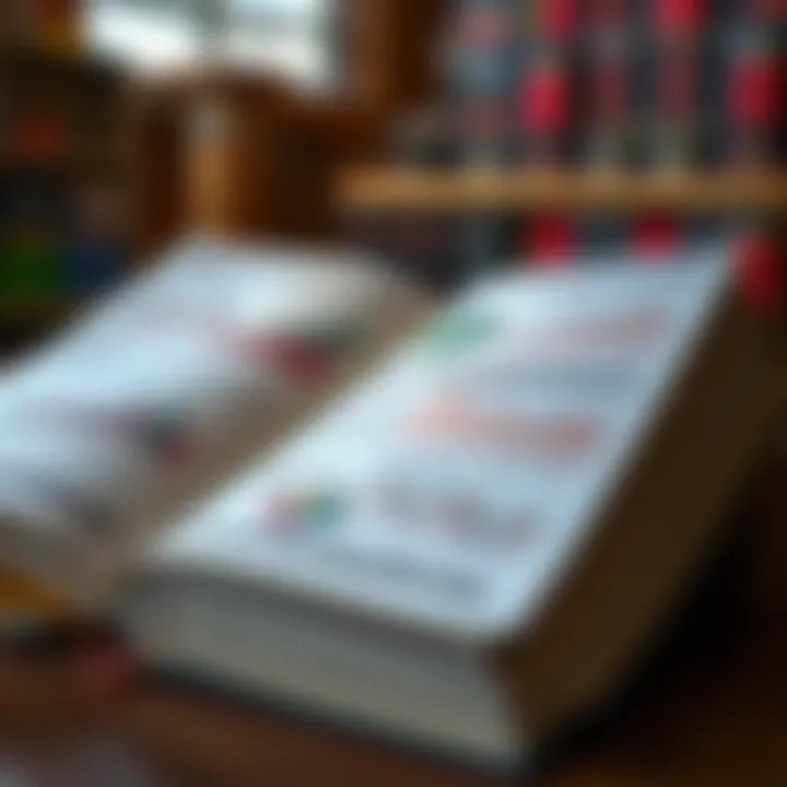 Stock Charts and Graphs in Book An open book with stock charts and graphs