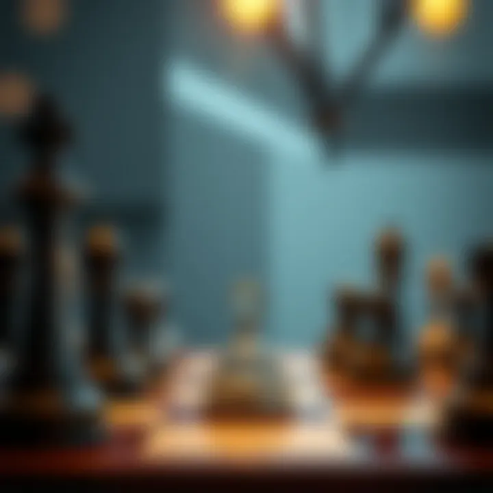 Strategic Thinking in Power Dynamics Illustration of a chessboard signifying strategy