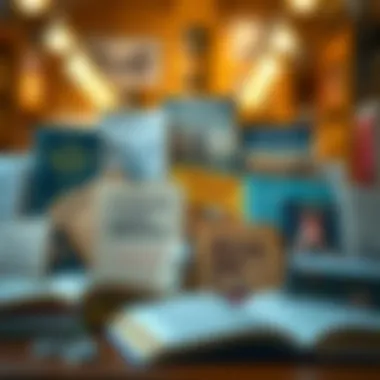 A collage of public domain books being accessed online