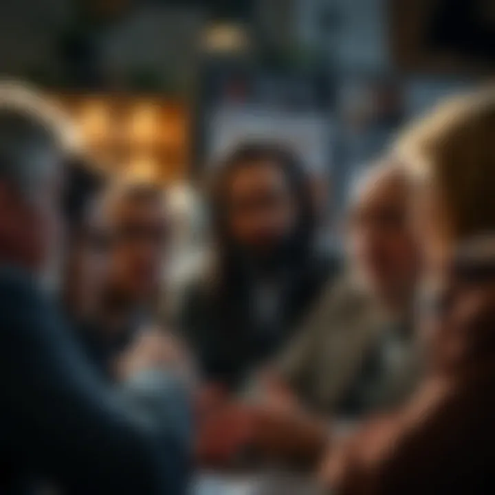 Meaningful Connections A group of diverse individuals engaging in meaningful discussion