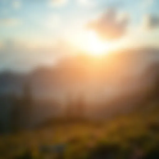 Mindfulness and Self-Discovery A serene landscape representing mindfulness and self-discovery