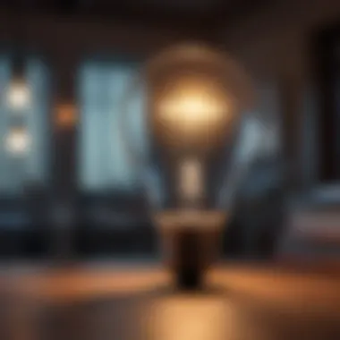 A light bulb illuminating a dark room, representing ideas and clarity.