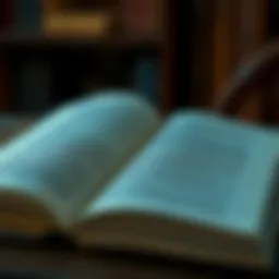 An open book with pages turning, symbolizing the journey of knowledge.