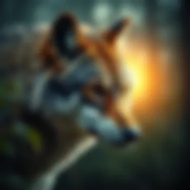 The Spirit of the Wild A close-up of a magnificent wolf, symbolizing the wild instincts awakened within the protagonist.