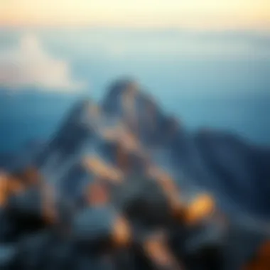 Overcoming Entrepreneurial Peaks A mountain peak symbolizing the challenges of entrepreneurship.