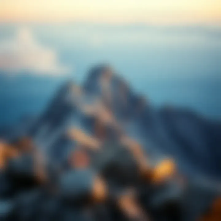 Overcoming Entrepreneurial Peaks A mountain peak symbolizing the challenges of entrepreneurship.