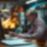 Visionary Ideas in Action A visionary brainstorming in a creative workspace.