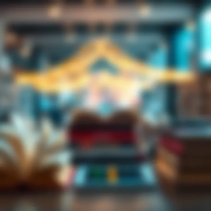 Continuous Learning Journey A creative depiction of continuous learning with books and technology