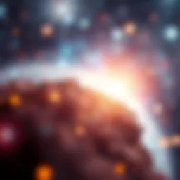 Conceptual representation of the universe emerging from nothingness