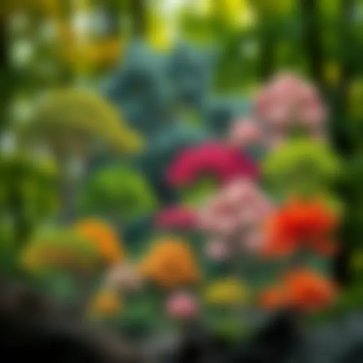 Diversity and Adaptation in Forests A vibrant forest with diverse tree species illustrating their unique adaptations.