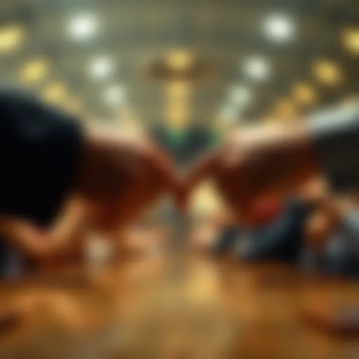 Reciprocity concept visualized through mutual exchange