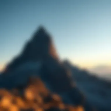 A mountain peak representing the challenges faced by entrepreneurs
