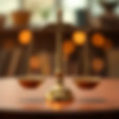 Balanced Scale Symbolizing Decision-Making A balanced scale symbolizing decision-making in business