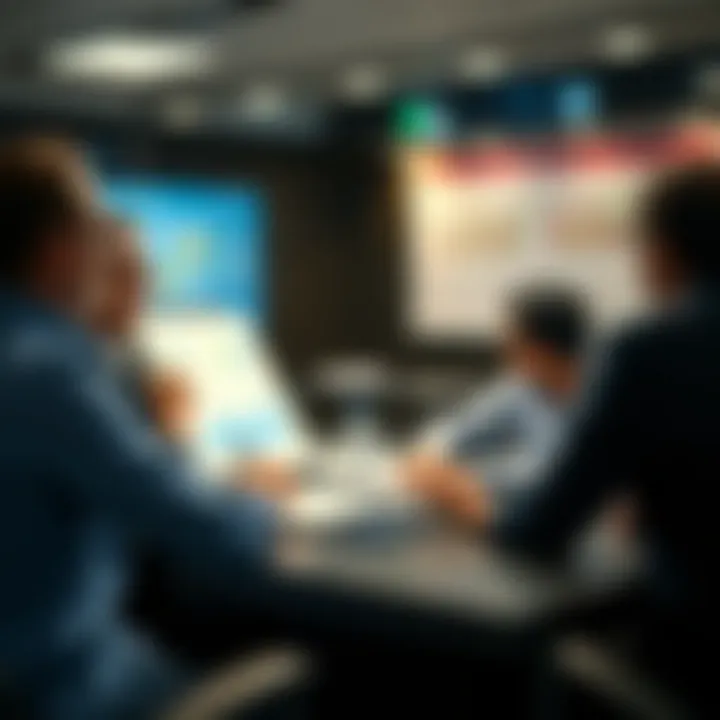 Dynamic Business Meeting with Charts A dynamic business meeting with charts and graphs