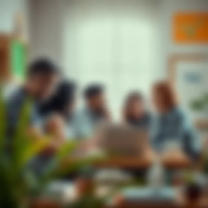 Creative Brainstorming Session A group of diverse individuals brainstorming in a creative setting