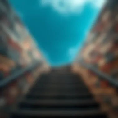 Staircase to Growth and Progress A staircase leading upwards symbolizing growth and progress