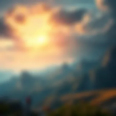 Visionary Landscape of Big Thinking A visionary landscape representing expansive ideas