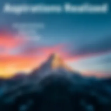 Aspirations Realized A mountain peak representing achievement and aspiration