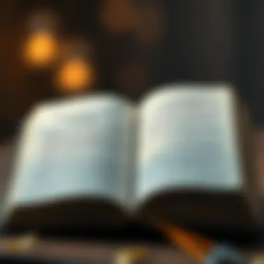 Wisdom in Words An open book with quotes highlighted, inviting introspection