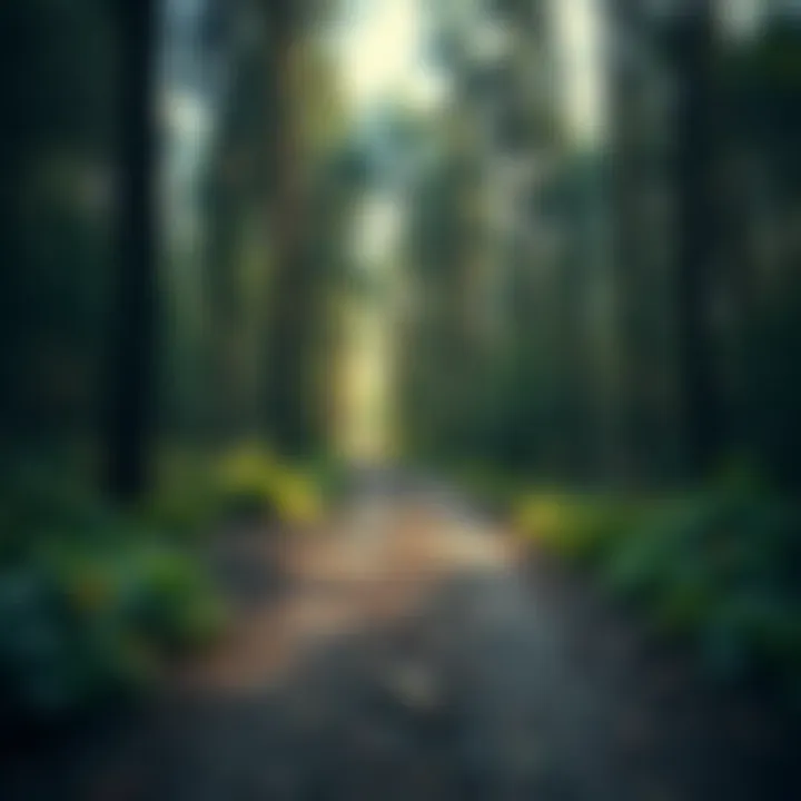 Journey of Transformation A path leading through a forest, symbolizing the journey of transformation