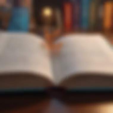 A close-up of an open book with motivational text