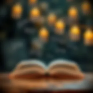 Knowledge and Inspiration An open book with quotes floating around, representing knowledge and inspiration