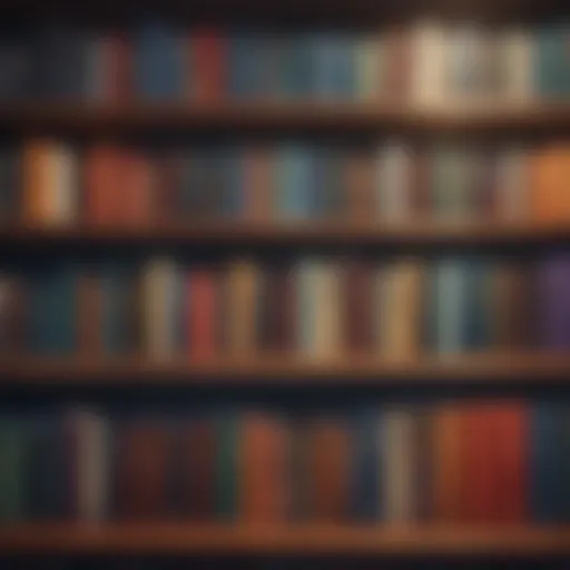 A bookshelf filled with classic educated novels