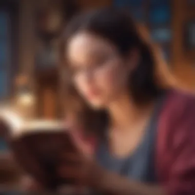 Engagement Through Reflective Reading A person deep in thought while reading a novel