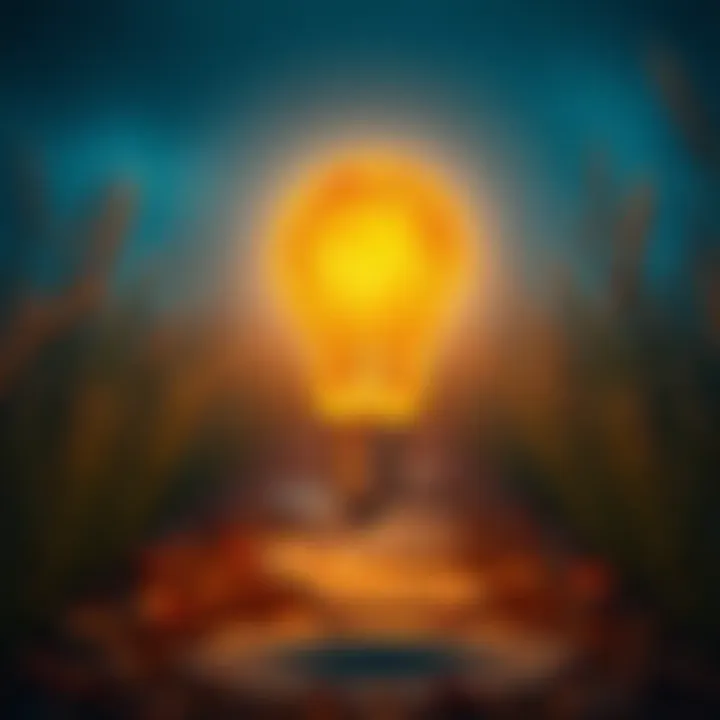 Illuminating the Path of Innovation A lightbulb illuminating a path, symbolizing innovative ideas