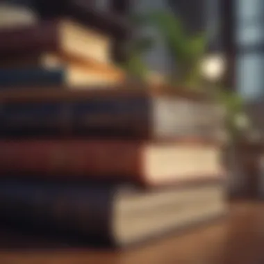 Influential Literature for Personal Growth A stack of influential books