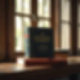 Classic literature on a wooden shelf