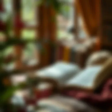 The Comfort of Reading A cozy reading nook with a cup of tea