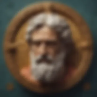Icons of Stoic Thought An illustration of key Stoic figures and their symbols