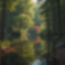 A tranquil scene of Walden Pond surrounded by trees