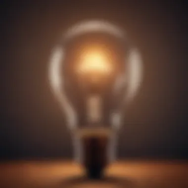 A light bulb representing ideas and inspiration