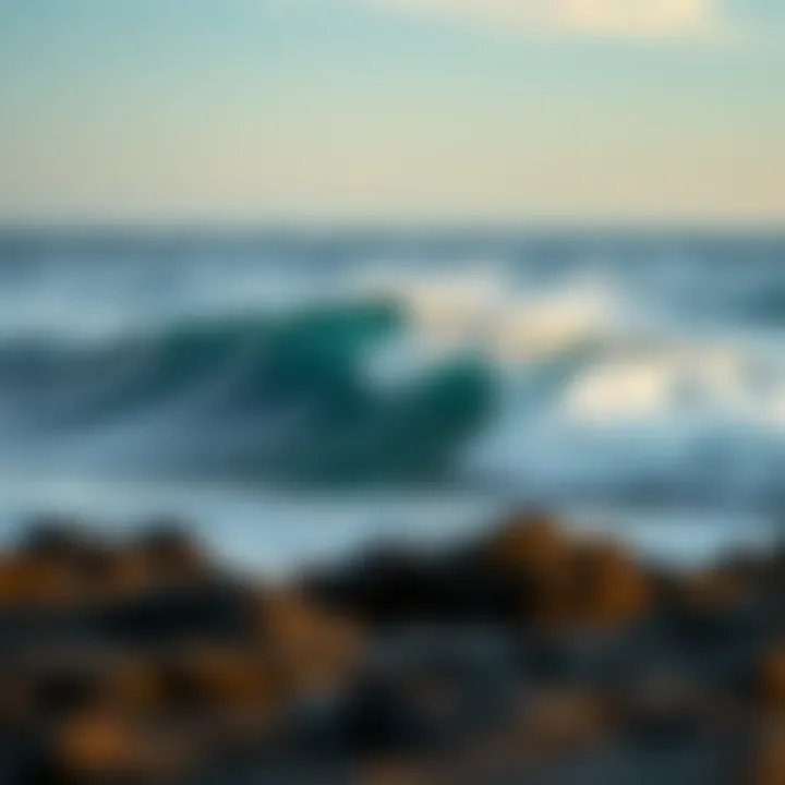 Embrace Change: The Flow of Life A tranquil ocean wave crashing against a rocky shore